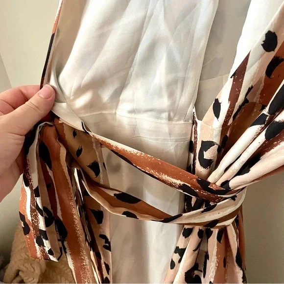 Anthropologie Hutch Blaise Leopard  Print Wrap Dress - Picture 9 of 11